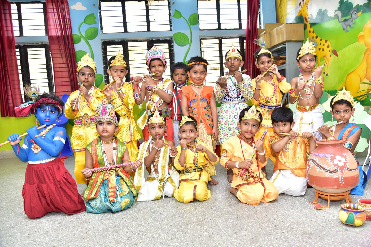 Visual treat as our kids dress like krishna