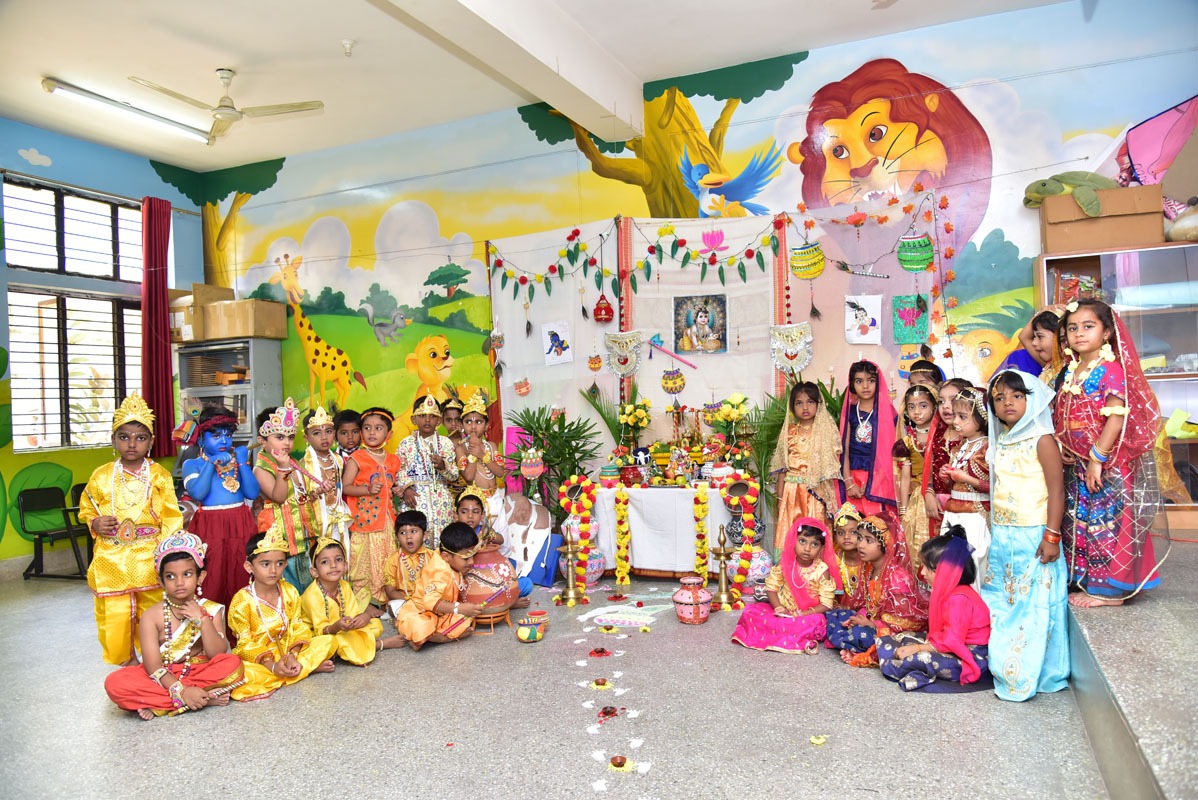 Radha krishna representation by our kids